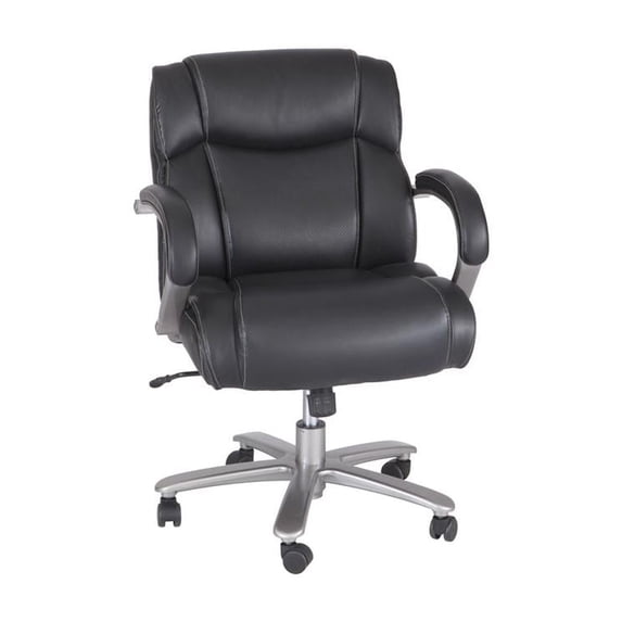 Safco Lineage Big n Tall Mid Back Task 3504BL 350 lb CapacityBlack
