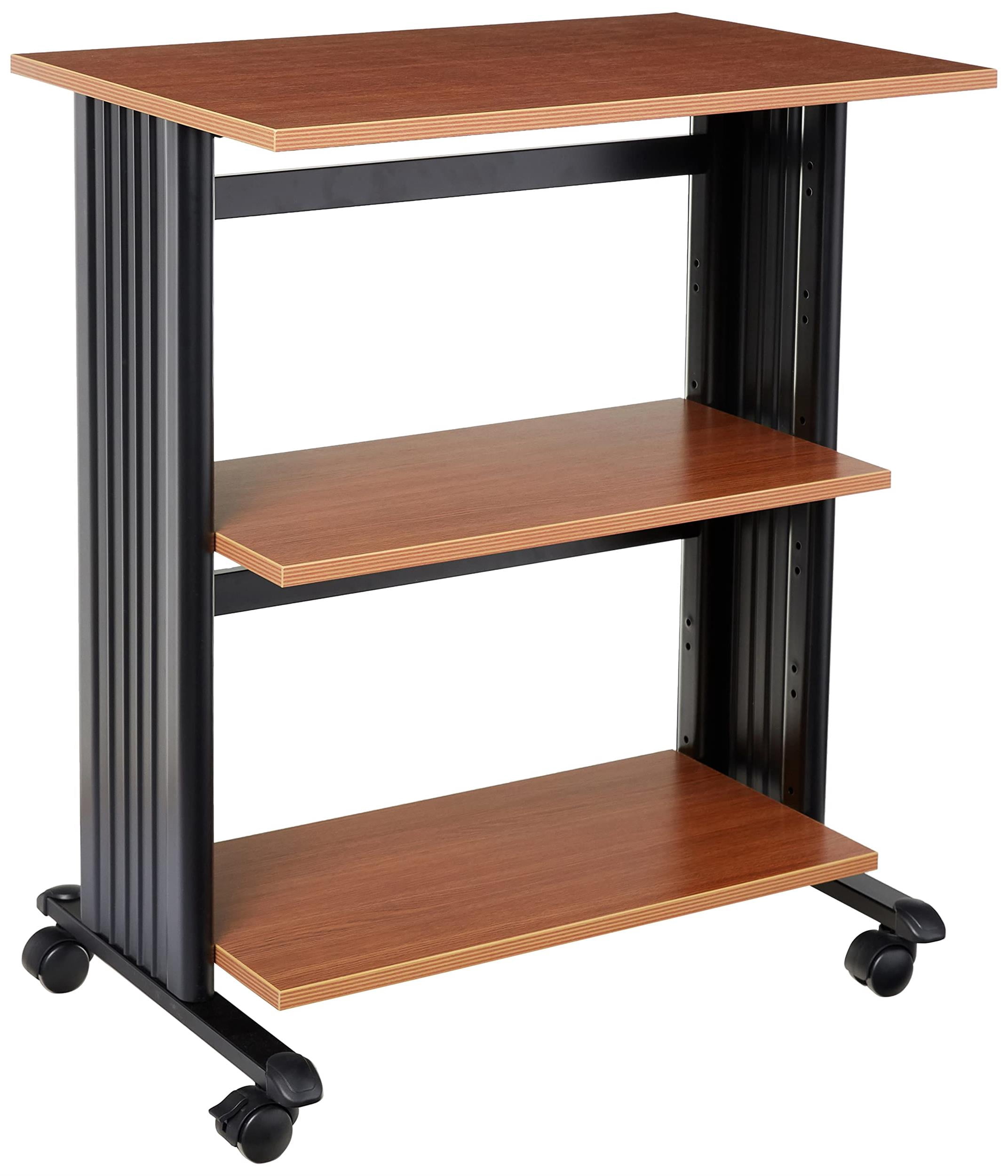 Safco MUV Mobile Machine Cart in Medium Oak - Walmart.com