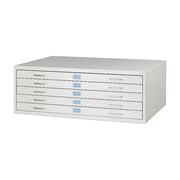Safco Medium Facil 5 Drawer Metal Flat Files Cabinet in Light Gray