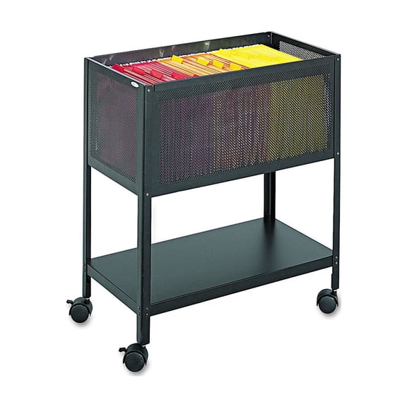 Open Top Mesh Tub Files, Black