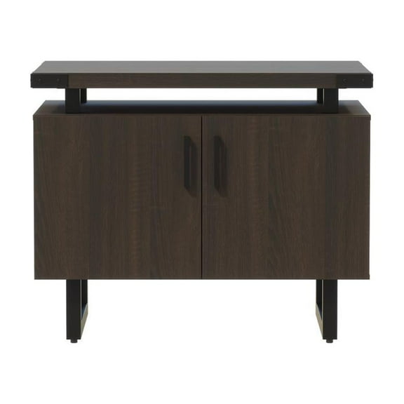 Safco Mirella 29.5"H Modern Wood Storage Cabinet in Southern Tobacco
