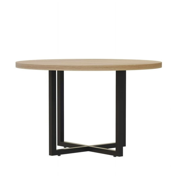 Safco Mirella 42" Round Conference Table in Sand Dune