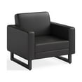 thumbnail image 1 of Safco Mirella Modern Lounge Chair Black Vinyl and Black Legs, Adult, Indoor use, 1 of 2