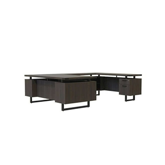 Safco Mirella U-Shaped Configuration Desk, BBB/BF Southern Tobacco