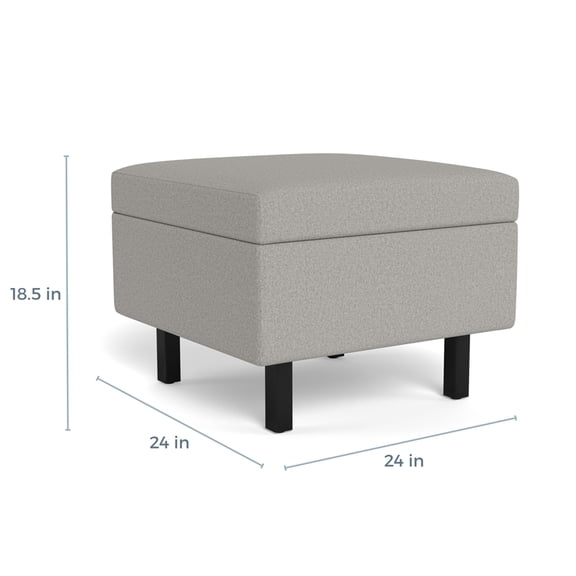 Safco Movvi single chase cushioned silver fabric