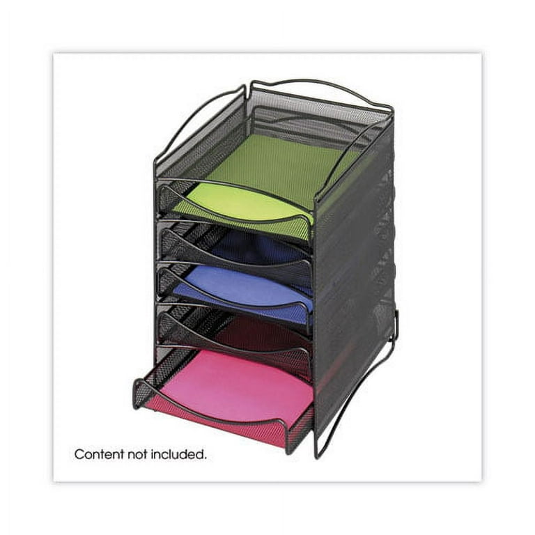Onyx Stackable Literature Organizer, Five-Drawer, 10.25 x 12.75 x 15.25, Black Onyx Stackable Literature Organizer, Five-Drawer, 10.25 x 12.75 x 15.25, Black