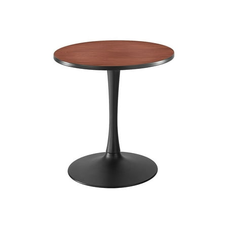 Safco Office Meeting Seminar Cha-Cha 30"" Round, Trumpet Base Sitting Height Cherry Top, Black Base