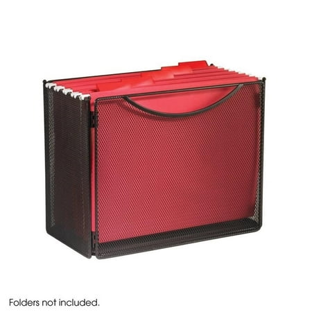 Safco Ony Mesh Desktop Box File 6"D in Black (set of 6)