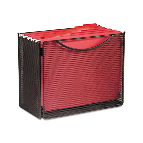 Safco Ony Mesh Desktop Box File 6"D in Black (set of 6)
