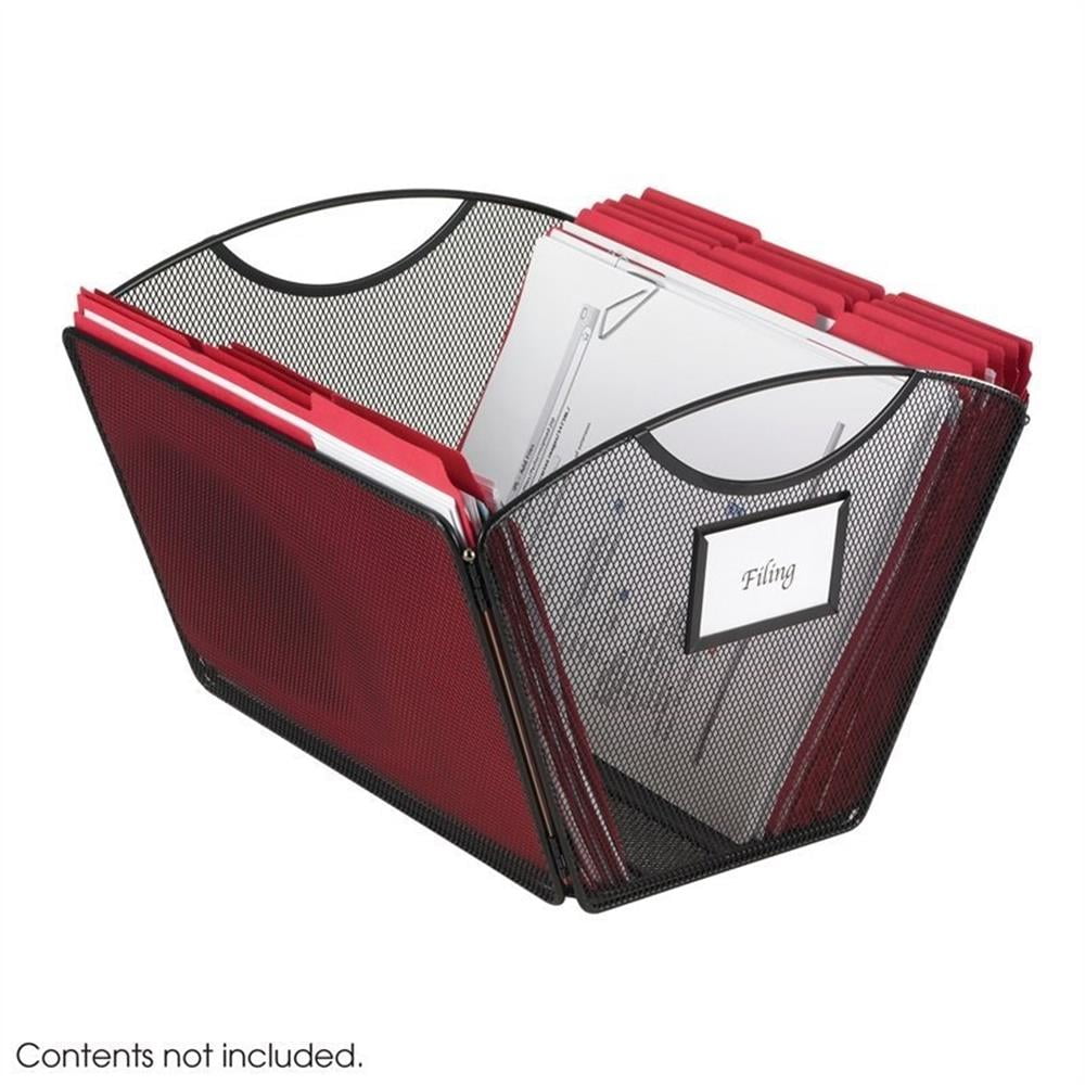 Safco Ony Mesh Desktop Tub File Letter Size in Black