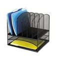 thumbnail image 1 of Safco, Onyx 2 Horizontal/6 Upright Desk Organizer, 1 Each, Black, 1 of 13