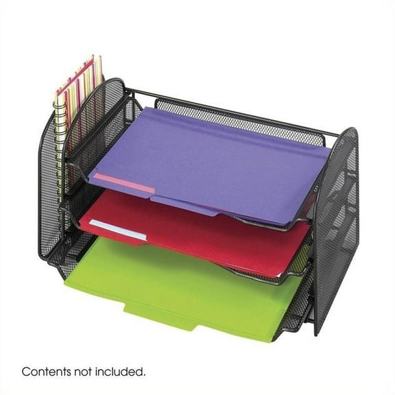 Safco Onyx 3-Horizontal / 1-Upright Section Desktop Organizer