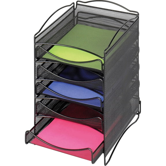 Safco Onyx 5 Drawer Mesh Literature Organizer
