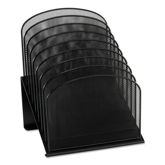 Safco Onyx Wire Mesh Desktop Organizer, Black