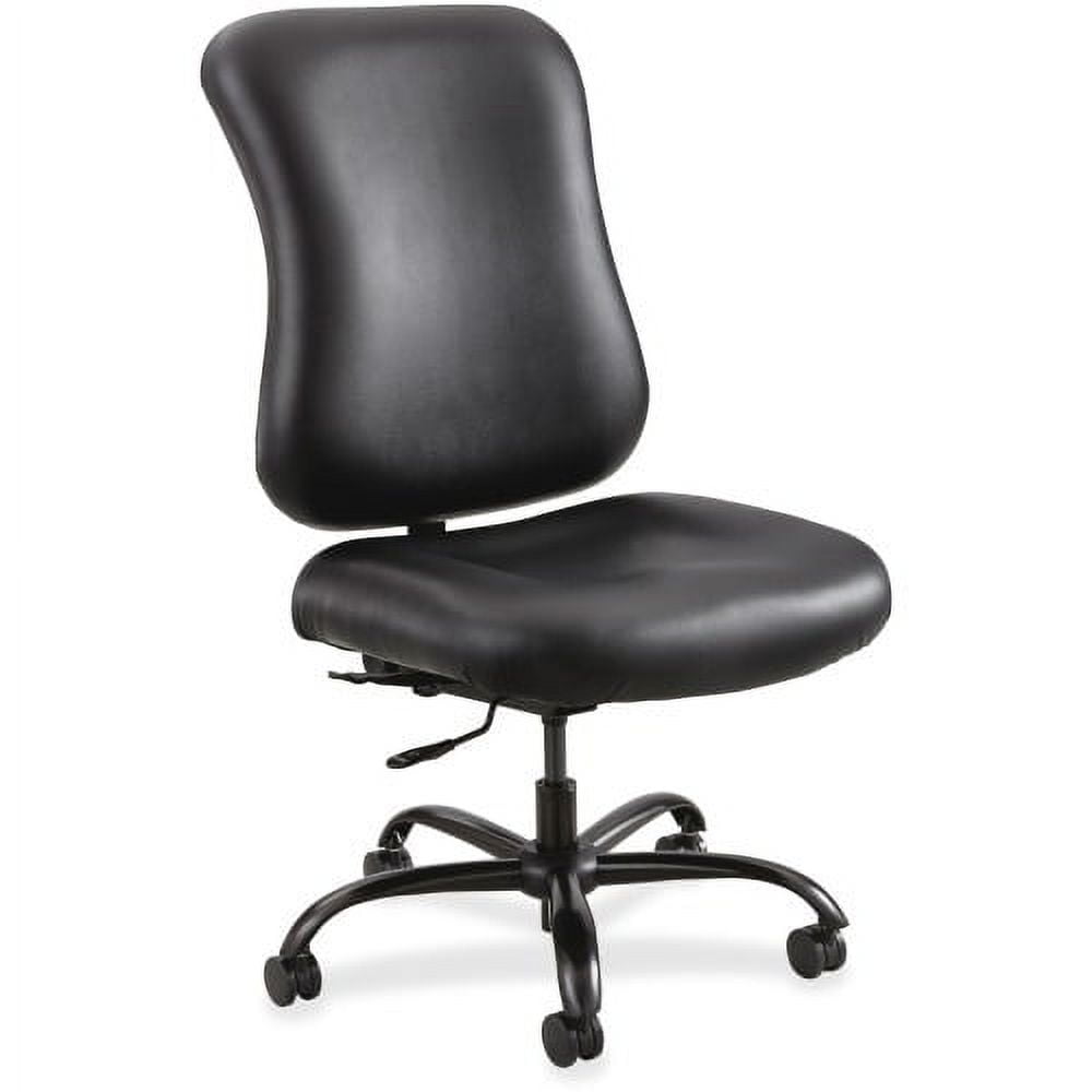 High Back Black Vinyl Task Chair with Adjustable Features