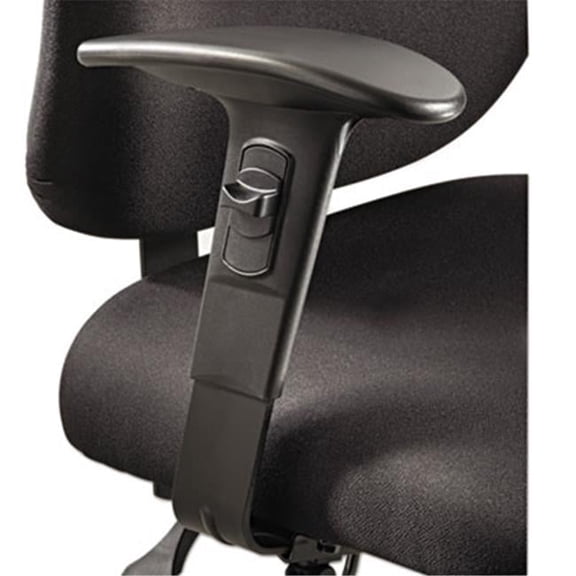 Safco  Optional T-Pad Adjustable Arms for Alday 24-7 Task Chair Black 2-Pair