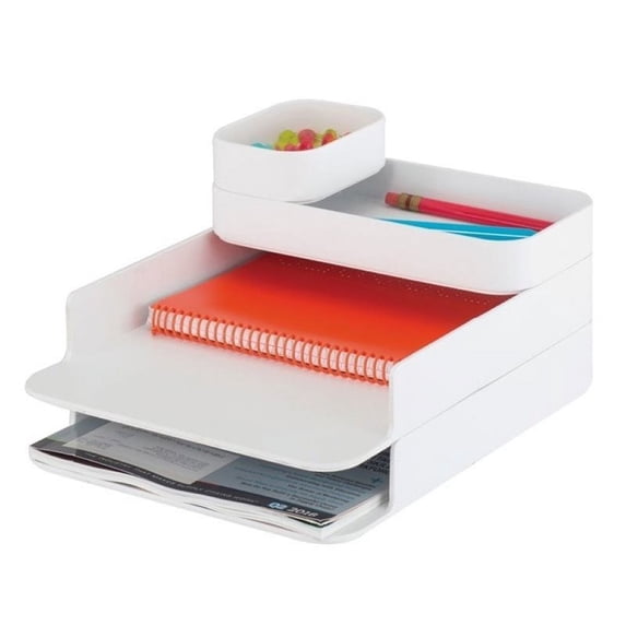 Stacking Plastic Desktop Sorter Set