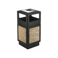 thumbnail image 1 of Safco® Plastic/Stone Aggregate Receptacle, 38 Gallons, 39" x 18 1/4" x 18 1/4", Black, 1 of 6