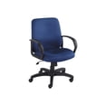 thumbnail image 1 of Safco Poise Collection Executive Mid-Back Office Chair - 27" x 27" x 42" - 250 lb Weight Capacity - Polyester - Blue - Assembly Required, 1 of 2