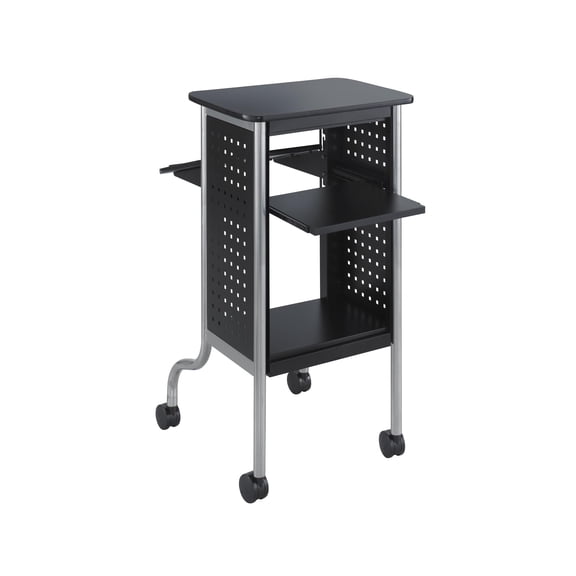 Safco Presentation Mobile Laptop Cart in Black