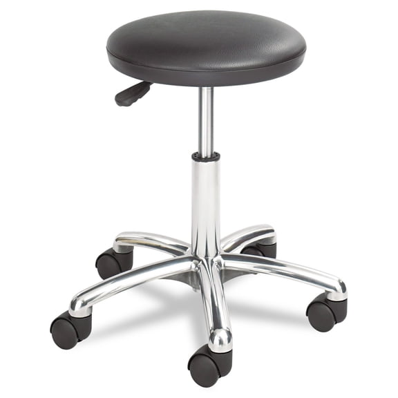 Safco Products 3434BL Adjustable Rolling Mobile Economy Lab Stool, Home, Office, Dr Offices and More, Black CA3
