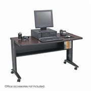 Safco Mahogany or Medium Oak- reversible 54W Reversible Top Mobile Desk