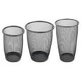 thumbnail image 1 of Safco Products Company SAF9718BL Steel Mesh Wastebasket- 9 Gallon- 13-.50in.x19-.50in.- Black, 1 of 1