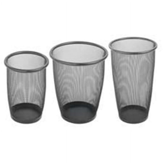 Safco Products Company SAF9718BL Steel Mesh Wastebasket- 9 Gallon- 13-.50in.x19-.50in.- Black
