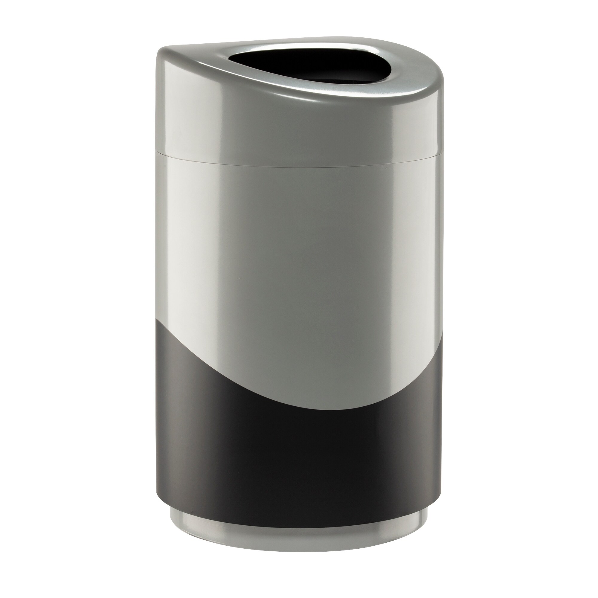 Safco Products Open Top Trash Receptacle with Liner 9920BL Black