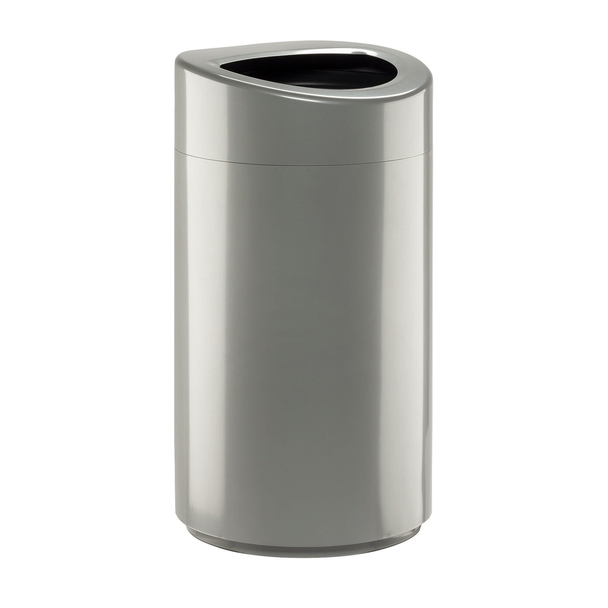 Safco Products Open Top Trash Receptacle with Liner 9921BL, Black
