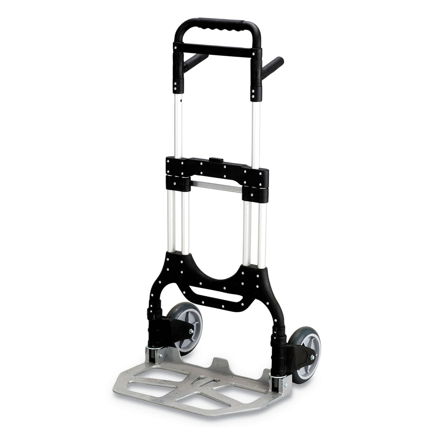 Safco Products Stow-away Heavy-duty Hand Truck, 500 Lb Capacity, 23 X 24 X 50, Aluminum