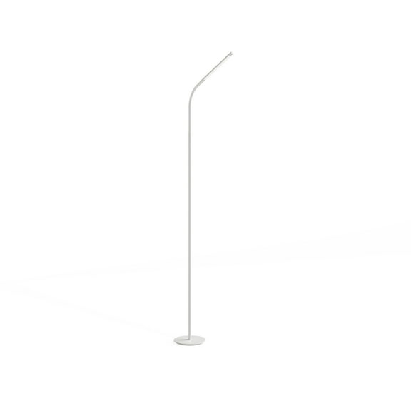 Safco Resi 60"H Gooseneck Modern Metal LED Floor Lamp in White