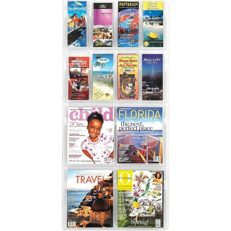 Safco Reveal Magazine Holder 21 x 45 Clear 5609CL