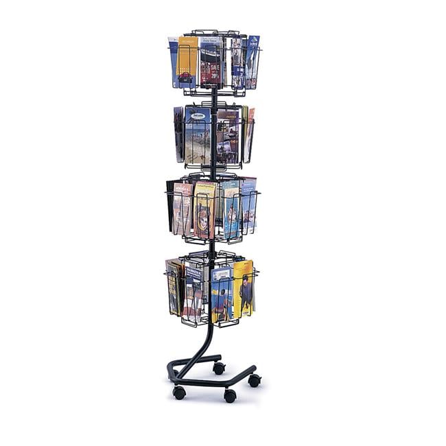 Safco Rotary Brochure Rack in Charcoal - Walmart.com