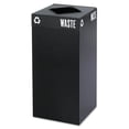thumbnail image 1 of Safco Public Square Trash Container, Square, Steel, 31gal, Black -SAF2982BL, 1 of 4