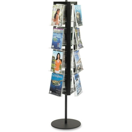 Safco, SAF4113BL, In-View Rotary Literature Display, 1 Each, Black