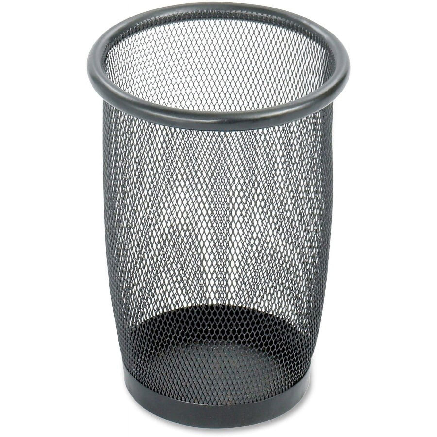 Safco, SAF9716BL, Round Mesh Wastebaskets, 1 Each, Black