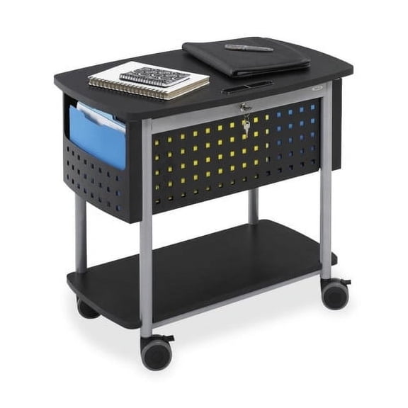 Safco Scoot Mobile File Cart 200 lb Capacity, 3" Caster Size, Steel, Black