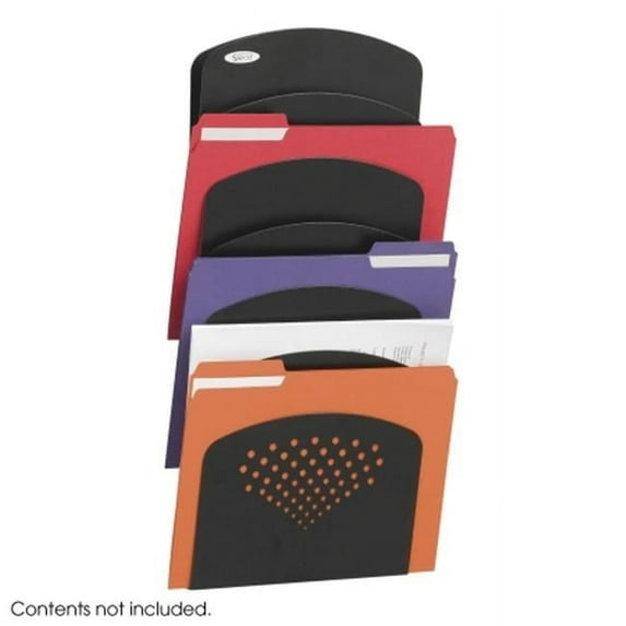 Safco Seven Pocket Letter/Legal Size Steel Wall Rack - Black