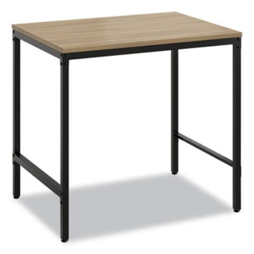 Safco Sleek Neo Walnut Study Desk Sturdy Metal Legs . Made in the USA.