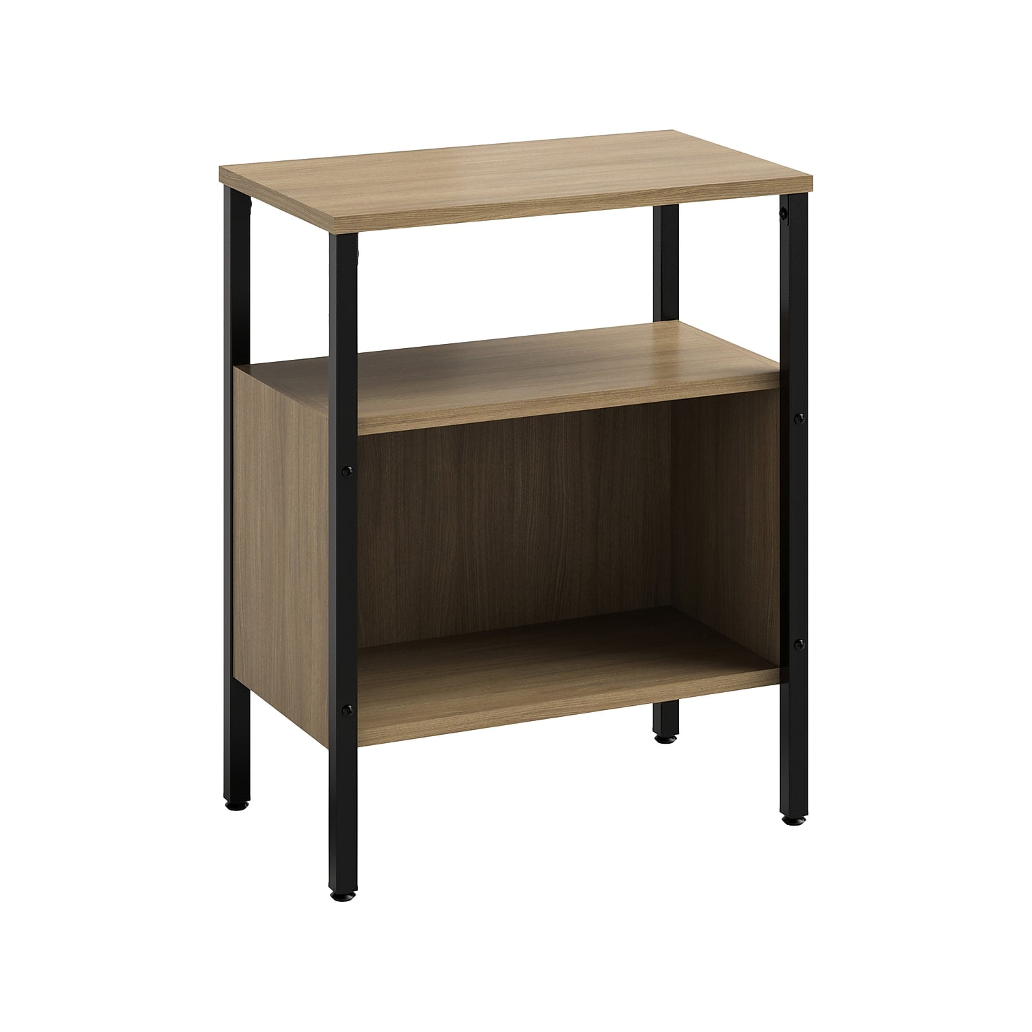 Neowalnut Laminate 23.5'' Home Office Storage Unit with Steel Legs