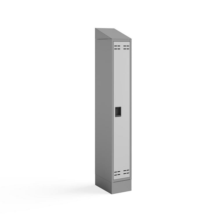 Single Sloped Metal Locker Hood Addition, 12w x 18d x 6h, Tan, Ships in 1-3 Business Days Single Sloped Metal Locker Hood Addition, 12w x 18d x 6h, Tan, Ships in 1-3 Business Days