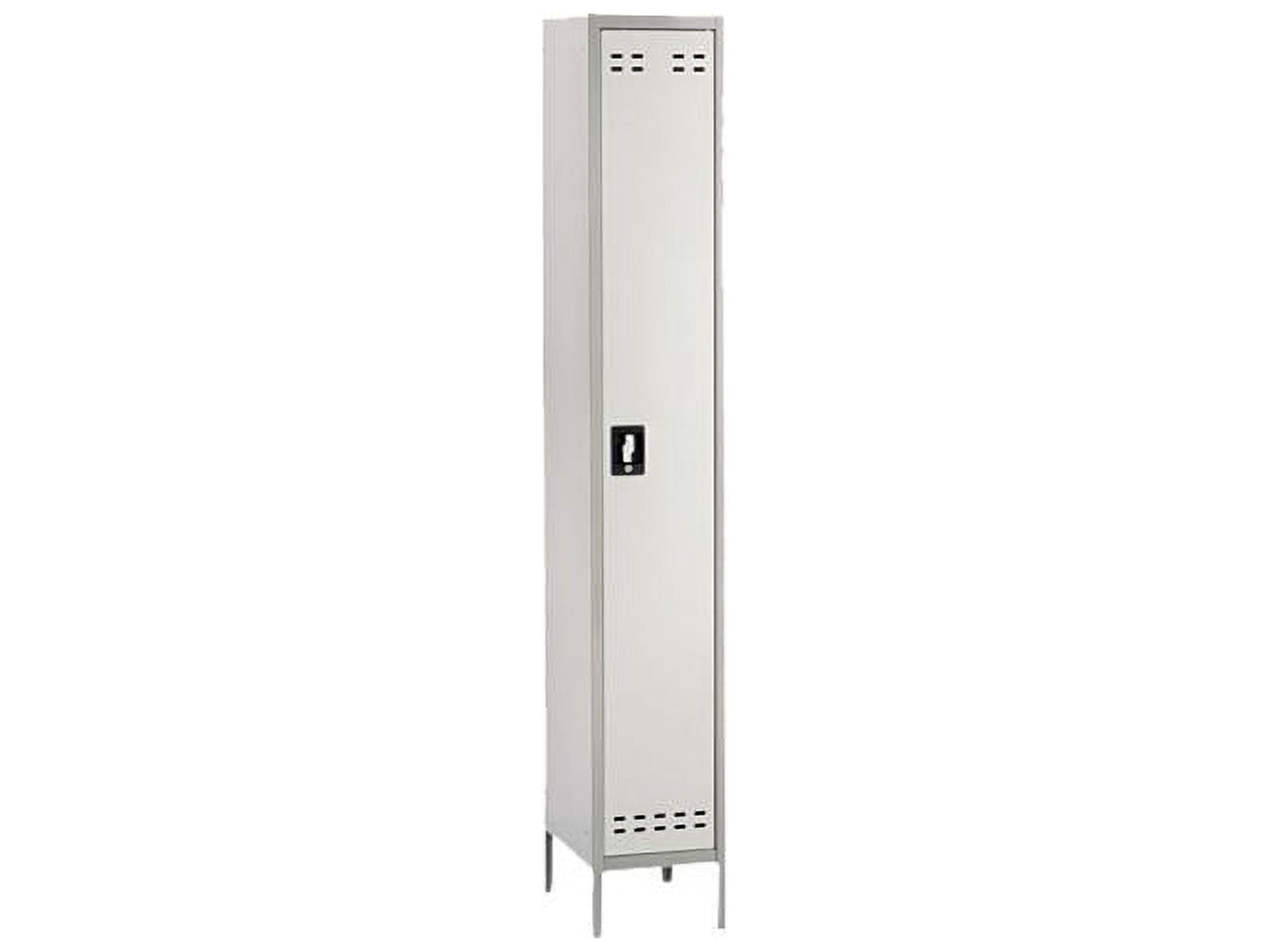 Two-Tone Gray Steel Double-Tier Office Locker