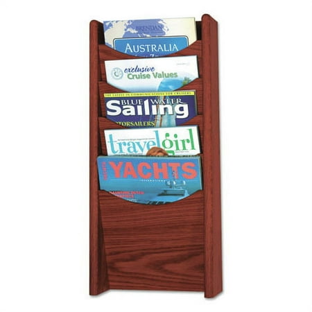 Safco Solid Wood Wall-Mount Literature Display Rack