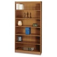 thumbnail image 1 of Safco Square-Edge 6-Shelf Bookcase - 36" Width x 12" Depth x 72" Height - 6 Shelves - Wood Veneer - Medium Oak - 100 lb Weight Capacity Per Shelf -, 1 of 2
