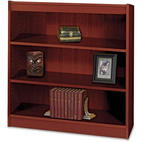 Safco Products Company 3-Shelf Square Edge Veneer 35.75'' Standard Bookcase