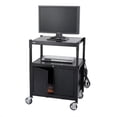 thumbnail image 1 of Safco Steel Adjustable AV Cart With Cabinet in Black, 1 of 3