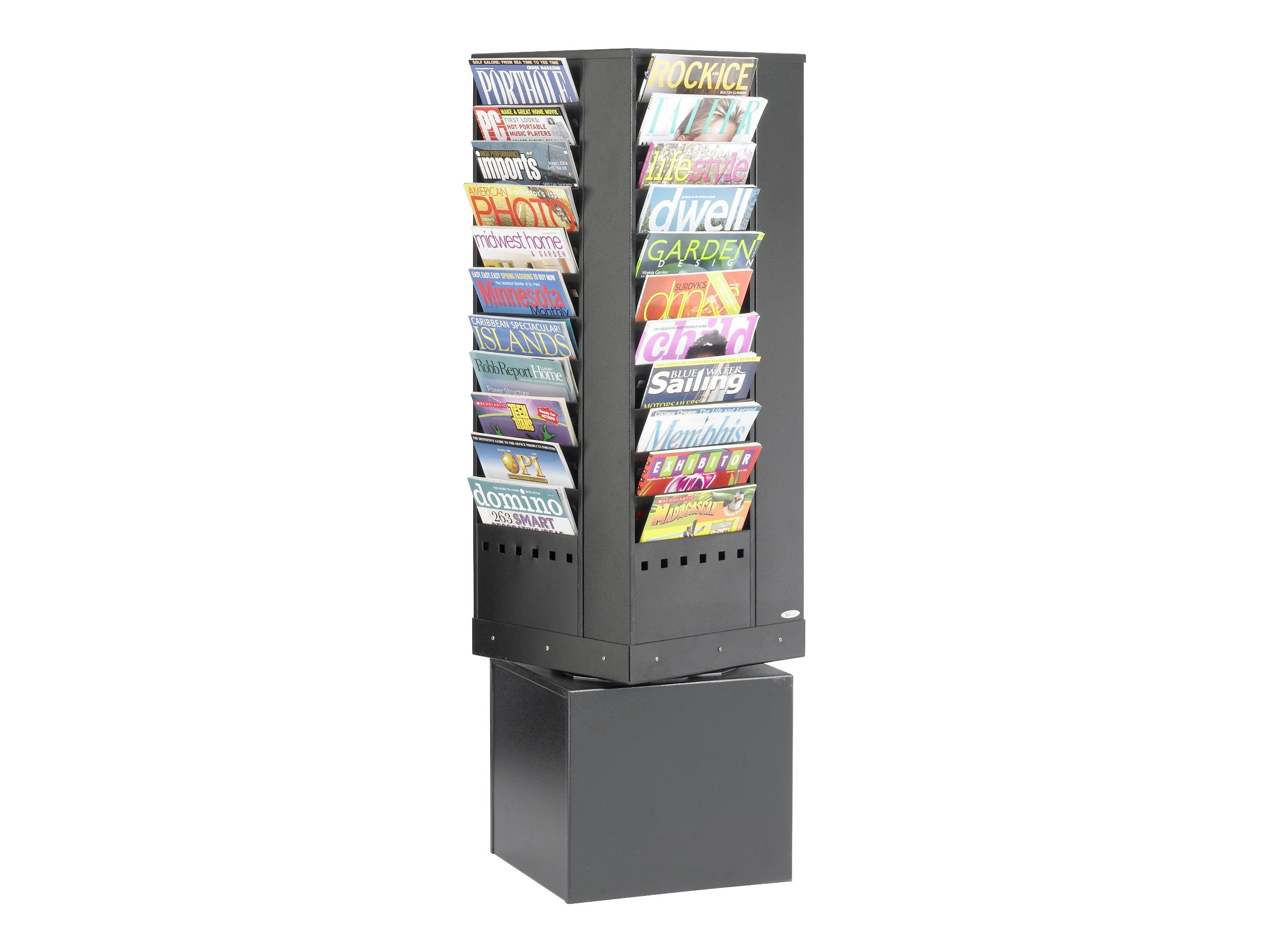 Safco - Literature holder - 44 compartments - black powder coat ...