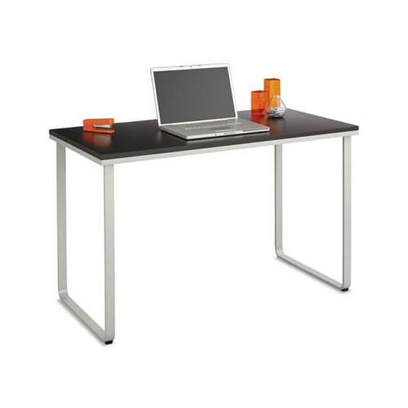 Safco Products Laminate & Steel Table Desk - Black / Silver