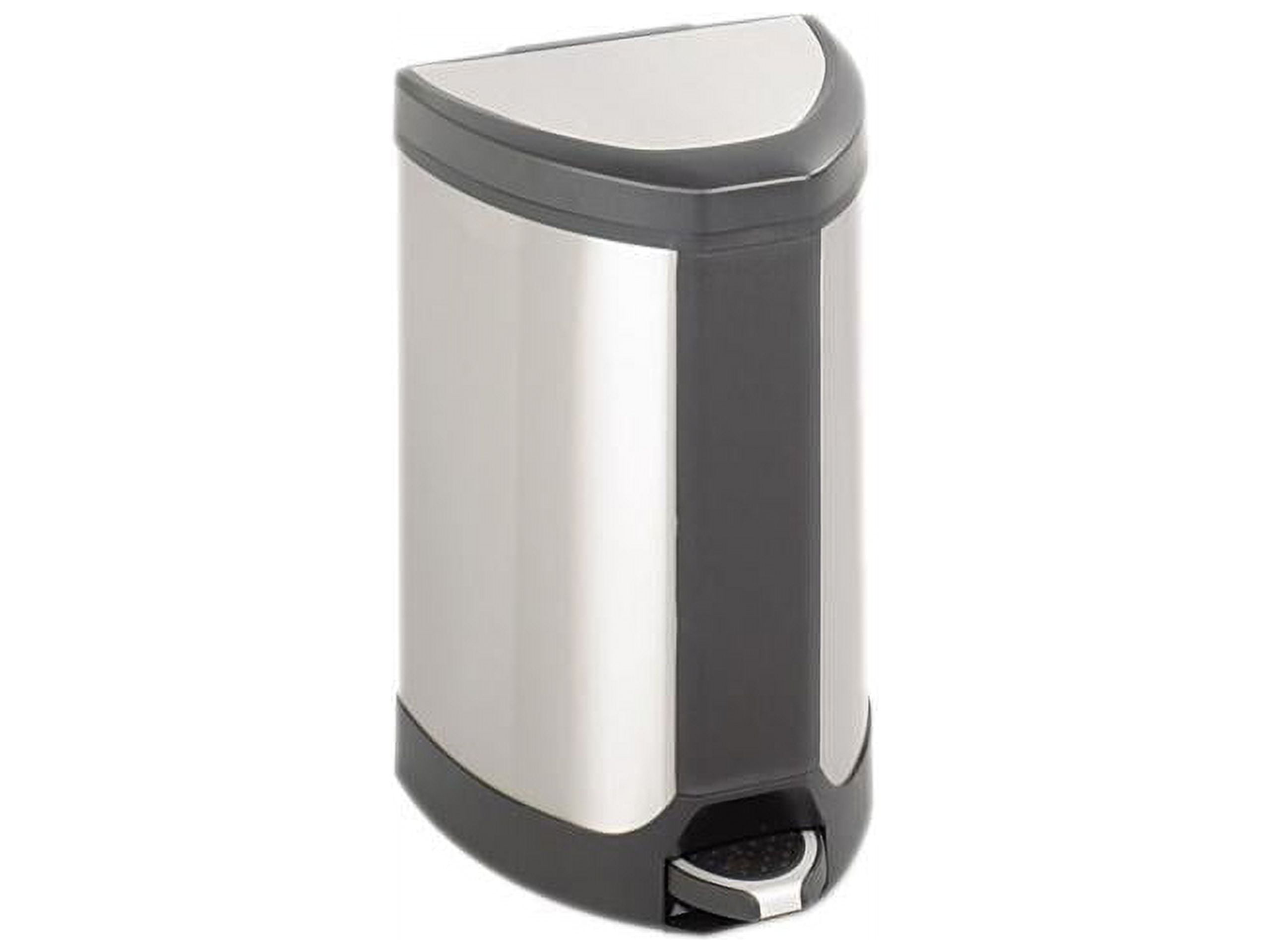 Safco Dome Top Receptacle with Push Door - Black